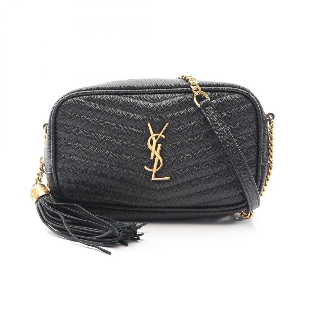 Saint Laurent Paris Lou Shoulder Bag Leather Calfskin Cowhide Black